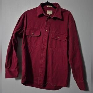 Vintage Cabela's Stonewash Canvas Shirt in Rich Burgundy M